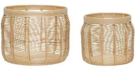 Hübsch Luna Kurve Natur Sæt af 2